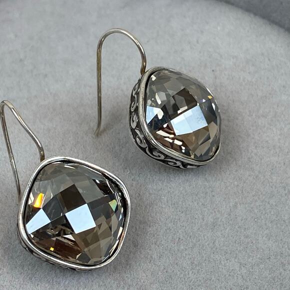 Brighton Champagne Taupe Silver Plated Venus Rising Swarovski Crystal Earrings - Picture 4 of 8